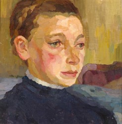 Max Feldbauer,Scholle,Mädchen Portrait,Öl/Leinwand