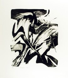 TELMON
1994
Lithografie
80 x 70 cm
Auflage: 12 num., hier 11/12
WVZ 145 (Schwarzstein zu WVZ 136)