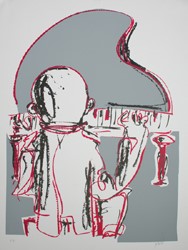 Markus Lüpertz Konzert in Heimbach, Farbserigrafie Papier 2015