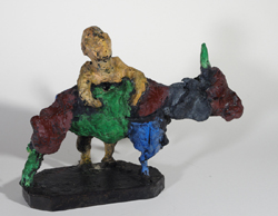 Markus Lüpertz,Herkules und der Stier 2014,Bronze,Skulptur,Bronzeskulptur,Auflage 6,Schmäke,Bozetto,Bozetti,handbemalt,Luepertz