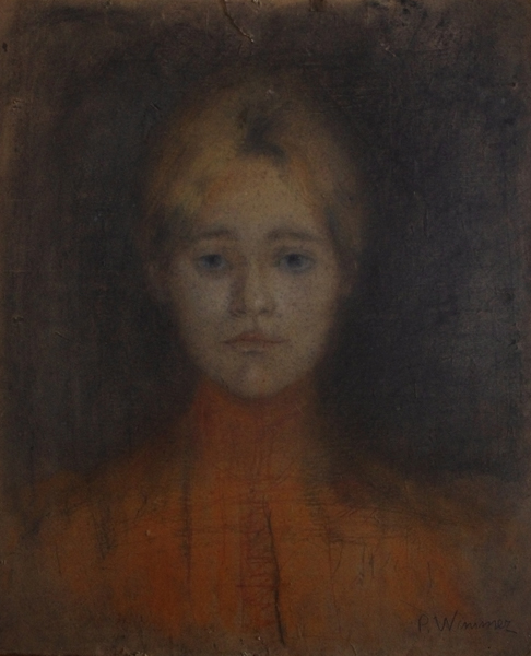 Paula Wimmer, Selbstportrait um 1900